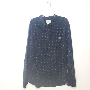 Ralph Lauren Denim & Supply Polka Dotted Button Up Shirt Size Large
